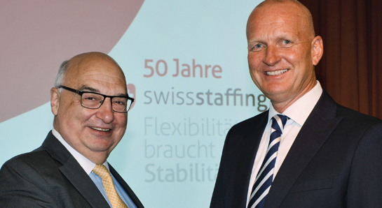 Die Temporärarbeit Schweiz - Le travail temporaire Suisse - Il lavoro temporaneo Svizzeria - temporary work Switzerland - 50 Jahre swissstaffing - 50 ans de swissstaffing  - 50 anni di swissstaffing - 50 years of swissstaffing 